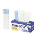 Heavy duty drawstring cat litter box liners, 20 count, tear resistant - Boxed Single Roll / Size S (15 Pieces/Roll)