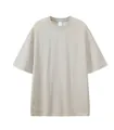 High-quality 330g heavy cotton oversized drop-shoulder T-shirt in beige for men - XS / Tops / Light Apricot