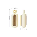 Professional pet hair remover brush dimensions: 18.85cm x 8.6cm x 4.88cm in cream white - Yellow
