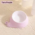 Ciotola ergonomica a forma di lumaca per animali domestici color viola taro per gatti - Forma di Lumaca (Con Ciotola in Plastica) / viola taro