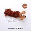Jouet couineur pour chien en peluche marron pour le nettoyage des dents - Chien Brun