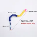 Colorful plush ball cat wand refill toy with bell and holographic streamers accessory - Replacement Head / Plush Ball Ribbon
