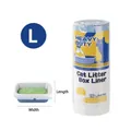 Large size heavy duty drawstring cat litter box liners 10 count pack for pet waste - Plastic Wrapped Single Roll / Size L (10 Pieces/Roll)