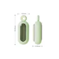 Portable mint green pet hair remover brush with 18.85cm height and compact oval design - Green