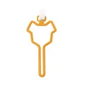 Portable orange hands-free dog poop bag holder clip for leash waste bag attachment - Vibrant Orange