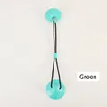 Durable mint green suction cup dog chew toy for dental cleaning and grinding teeth - Shell Suction / Malachite green