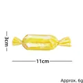 Simulation goldener Katzenminze-Spielzeug in Bonbonform, 11cm x 3cm, ca. 6g Gewicht - Gelbe Süßigkeiten