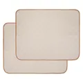 Washable reusable pet pee pads with anti-slip backing, beige 2-pack set for dogs - 2PCS / Size S (60x47cm) / Beige