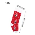 Large red and white knitted Christmas stocking with festive gnome pattern 44cm long - Gnome Pattern Red Style (M1-37) / Red