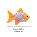 Juguete para gatos de pez de peluche naranja con lentejuelas y catnip para juego interactivo - Pez Naranja (CT503) / Largo aprox. 11.5cm / Naranja