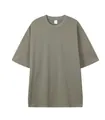 Premium heavyweight 330g drop shoulder oversized cotton T-shirt in olive green color - Charcoal Grey