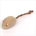 Juguete de peluche con forma de ratón para gatos con cola de cuerda de sisal resistente. - Ratón de Peluche (12*3cm) / Rosa Caqui