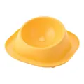 Cuenco para mascotas de plástico anti-hormigas y anti-fugas en color amarillo brillante - Cuenco único / 22.5*22.5*8.8 / Amarillo