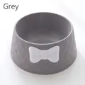 Gamelle antidérapante grise pour animaux avec nœud blanc et motif en diamant - Nœud Blanc / Gris