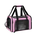 Portable pink breathable pet carrier bag with mesh windows for cats and small dogs. - Small Size S Approx 45*28*28cm / Pink