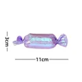 Simulations-Katzenminze-Spielzeug in lila Bonbonform, 11 cm Länge, glitzernder Stoff - Lila Bonbon
