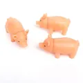 Set of three cute pink squeaky pig pet toys for dog interactive training and play sessions - Screaming Pig Style (QC005) / Screaming Pig (21x10cm) / Nude