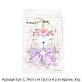 Pet pearl collar with large purple bow and rhinestones in professional clear packaging - S / Purple Luxury Bow Artificial Pearl Necklace / 20+5cm Extension Chain / Purple