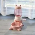 Niedlicher rosa automatischer Tierfutterautomat in Katzenform für Hunde und Katzen - 1800ML Puzzle Quantitativer Katzenkopf Futterautomat-Rosa