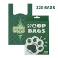 120 bolsas biodegradables para excrementos de perro con aroma a lavanda, verde - Bolsa con Asa y Patrón de Estrellas / 1.5 Mil (120 Count Pack)