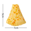 Jouet en peluche à l'herbe à chat en forme de fromage, 9 cm de haut et 7 cm de large - Style Fromage