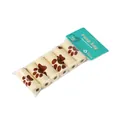 Eco-friendly pet poop bags 6-roll pack with brown paw print design in cream finish - 6 Rolls Set / Milk Scented Header Card (90 Bags)