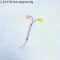 Natural silvervine cat chew stick toy with colorful pompoms and woven twine detail - OPP Bag / Style 1 Rainbow Rope Double Ball Silvervine