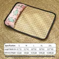 Pet summer cooling mat with pink horse pattern pillow and breathable rattan surface - S 41*31cm (Suitable for Under 1kg) / Pillow Cooling Mat - Pony