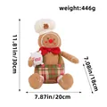 Christmas gingerbread man chef plush doll ornament with dimensions 11.81 inch - Sitting Gingerbread Man (Male)