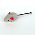 Durable gray catnip plush mouse cat toy with pink ears for biting and grinding claws - Plush Mouse (12*3cm) / Grey Rose Red
