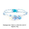 Adorable blue braided pet collar with whale and egg charms, package size 19x14x2cm, weight 25g - Blue Whale Pet Collar
