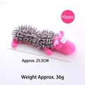 Jouet hippo en peluche sonore pour chien avec texture mop pour mâcher et dentition - Hippopotame