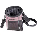 Bolsa de entrenamiento para perros rojo jaspeado con bolsillo de malla y correa - Estilo QS-058 / Rosa Claro