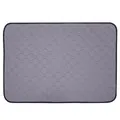 Washable gray pet pee pad with quilted absorbent pattern and non-slip backing - Single Pack / Size XS (34x34cm) / Gray