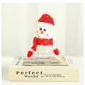 Adorable festive Christmas snowman transparent candy jar featuring red plush hat and scarf - Snowman Style (U1-8)