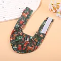 Breathable mesh cat muzzle with Christmas pattern and adjustable Velcro closure - S / Christmas Green