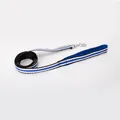 Durable blue and white striped dog leash with a secure metal clip for small pets - Pet Leash / L / Blue