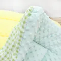 Μαλακό μαξιλάρι κατοικίδιων από ύφασμα minky με πράσινο καρό σχέδιο γκίνγχαμ - Μέγεθος 1 (43*30cm) Κάτω από 2.5κιλά / Πράσινο Καρό + Πράσινο Μίνκι