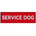Haltbarer roter abnehmbarer Klettverschluss Service Dog Patch für Hundegeschirr - S (11x3cm) / ASSISTENZHUND / Rot