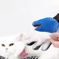 Professioneller blauer Silikon-Pflegehandschuh für effiziente Haarentfernung bei Katzen - Tierpflegehandschuh
