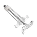 Detail der transparenten Papageienmilchspritze mit verstellbarem Metallkolben für Vögel - 10ml / 3mm*50mm Rohr