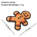 Lebkuchenmann Katzenspielzeug mit Katzenminze, Filz-Beißpuppe, 9,5x11cm SKU-Bild - Lebkuchenmann / Mit Katzenminze / Orange