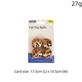 Set di 4 palline giocattolo per gatti con stampa leopardata e campanello in blister - Set Palline con Stampa Leopardata / Confezione da 4