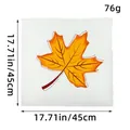 Autumn harvest maple leaf decorative cushion cover, square 18x18 inch soft pillowcase - Maple Leaf O Style / White