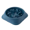 Dark blue anti-choking slow feeder pet bowl with non-slip base for dogs and cats - 19.5*4.5cm Size / Dark Blue