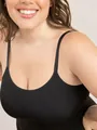 Camiseta moldeadora negra sin costuras para mujer con efecto reductor y tirantes - S / Tops / Negro
