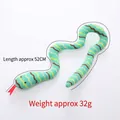 Green striped plush snake cat toy with catnip, 52cm long for cat interactive play - Length Approx 52cm / Green Striped Snake