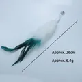 Feather cat wand refill with bell and fur, length 26cm - Rabbit Fur Green Tail Replacement Head (CT206)