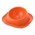 Cuenco de plástico naranja brillante antiderrames para perros pequeños y gatos - Cuenco único / 22.5*22.5*8.8 / Naranja