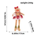 Gingerbread man plush doll with long legs for Christmas decoration, dimension 37cm height. - Long-Legged Gingerbread Man (Female)